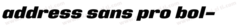 address sans pro bol字体转换
